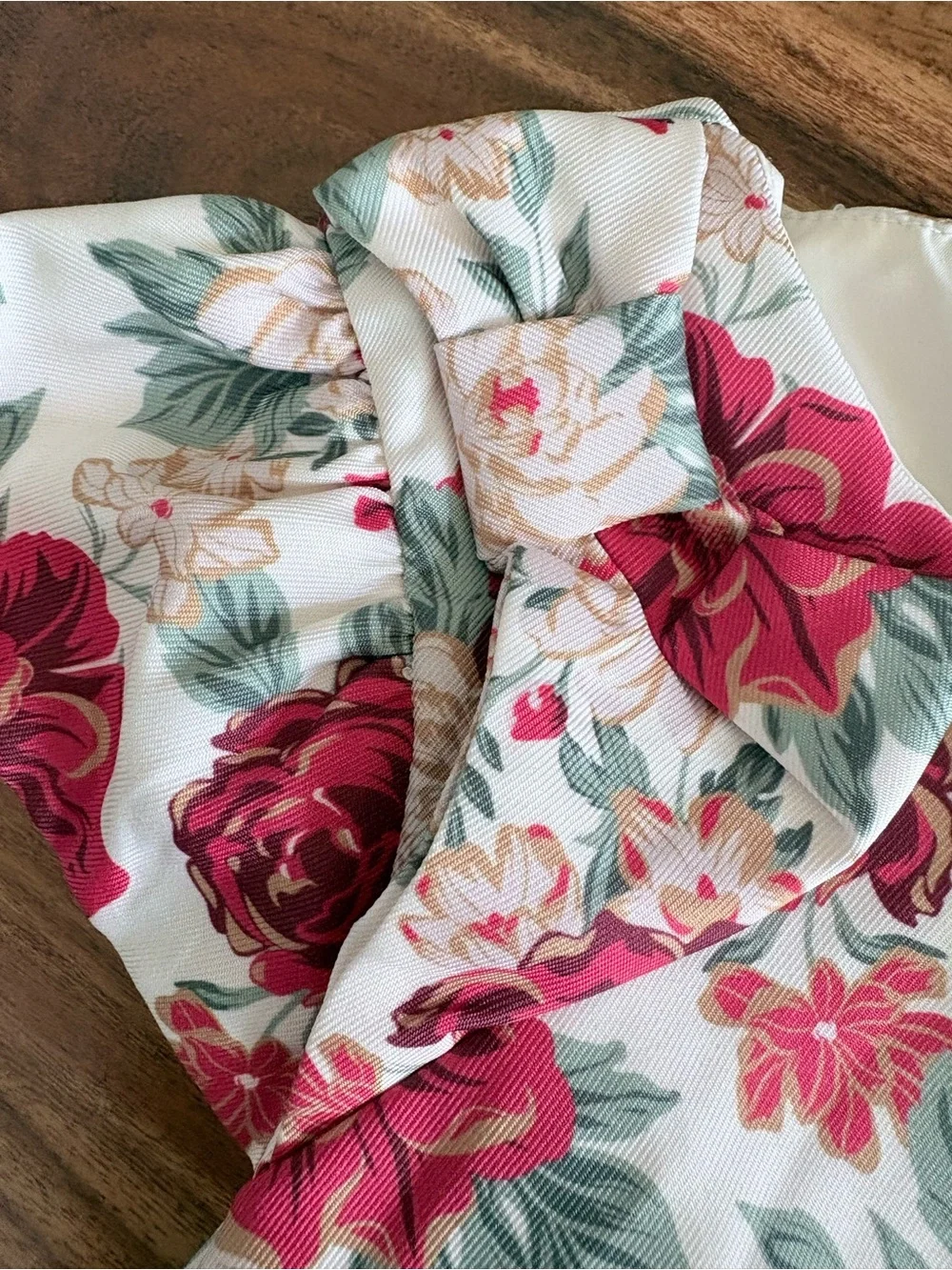 Catherine Malandrino Girls Holiday Floral Dress Size 8 Christmas Velvet Bow Trim